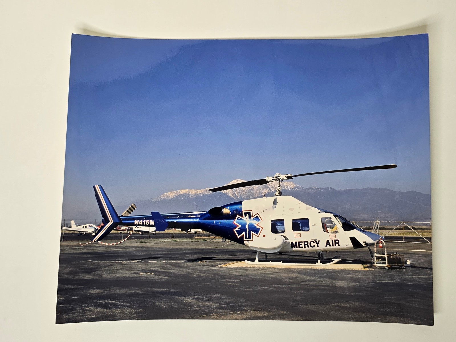 Original 1994 Bell 222UT N415MA Mercy Air Jeff Evans Photo Rialto Archive Original 1994 Bell 222UT N415MA Mercy Air Jeff Evans Photo Rialto Archive