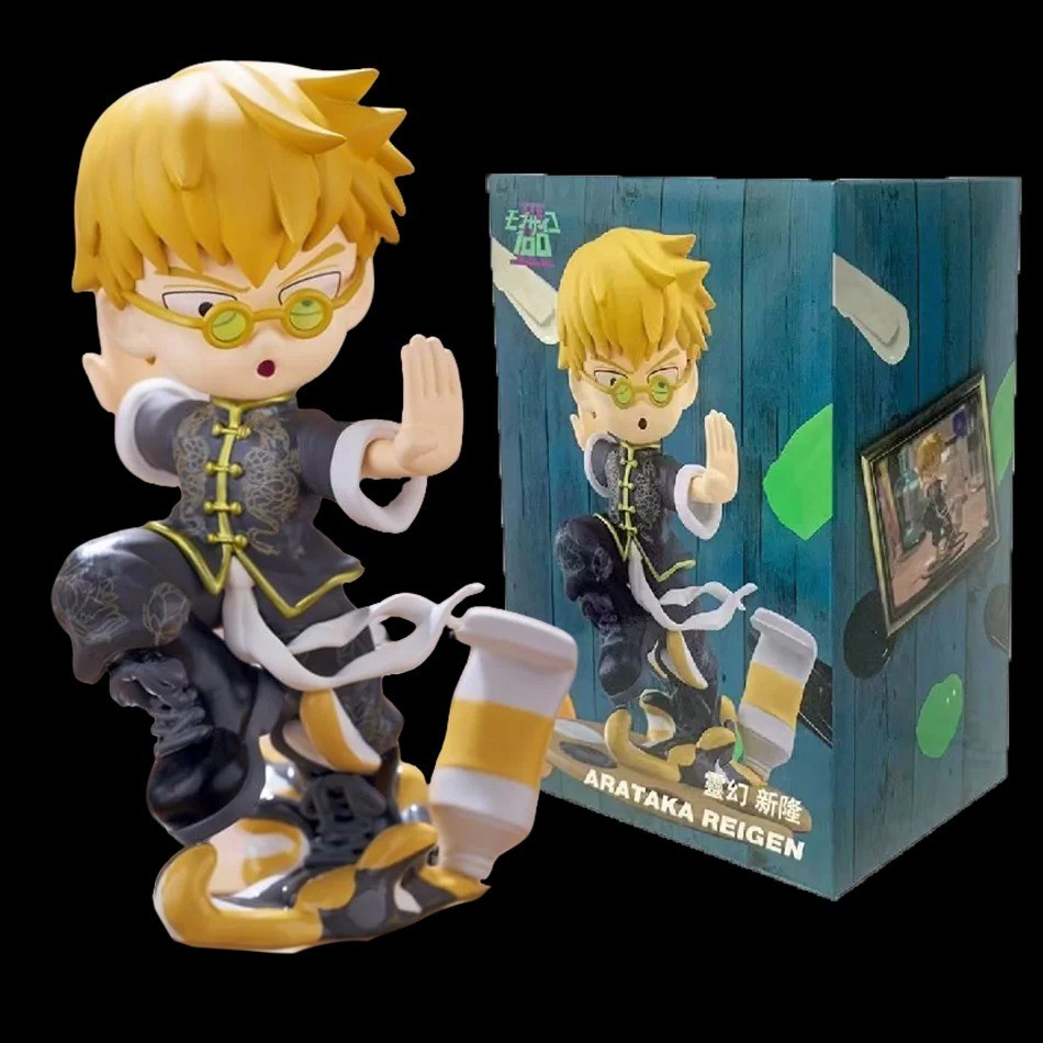 Mob Psycho 100 Reigen Arataka Q Version Anime Figure Standing Model Toy Gift