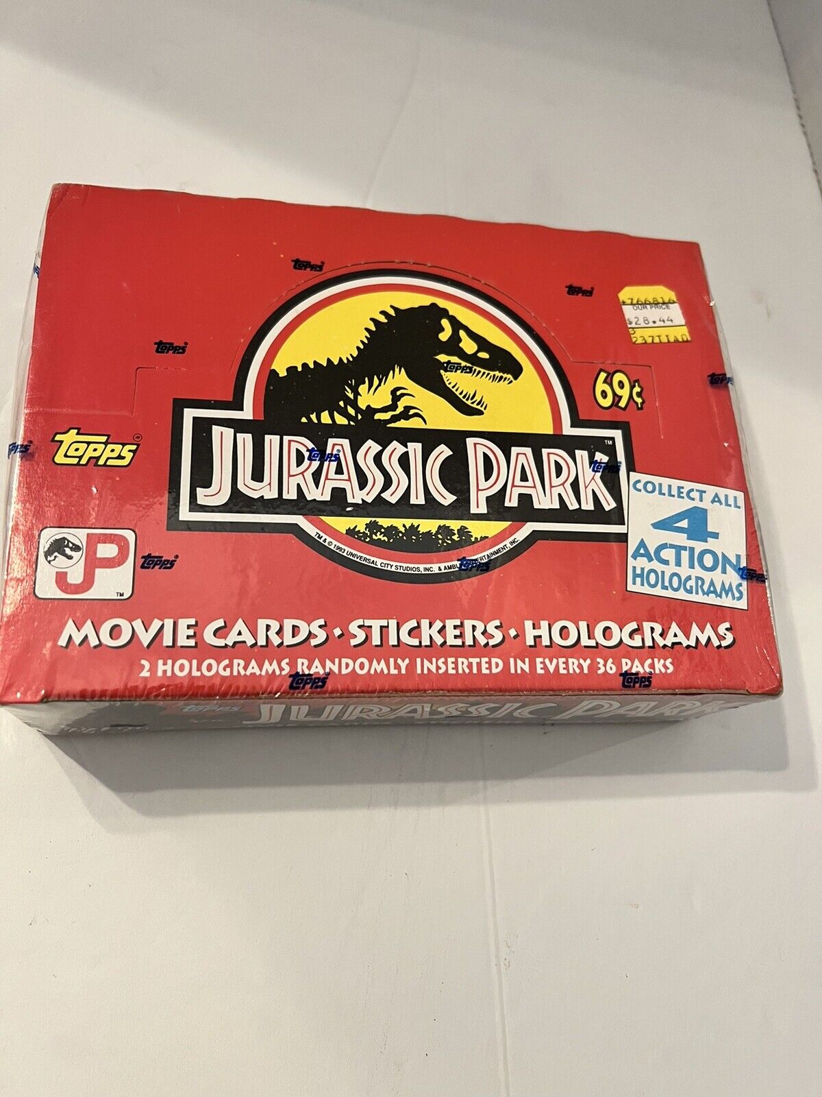 Topps Jurassic Park Cards 1992 Full Box 36 Packs New - Sealed