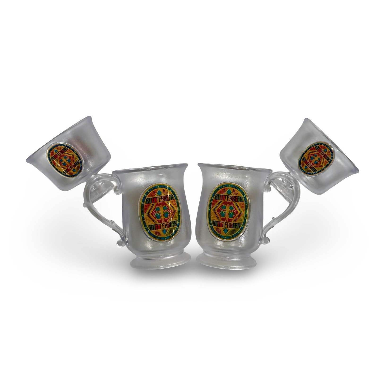 Harry Potter Butterbeer Universal Wizarding World Cups Mugs Set Of 4 NEW No Tags