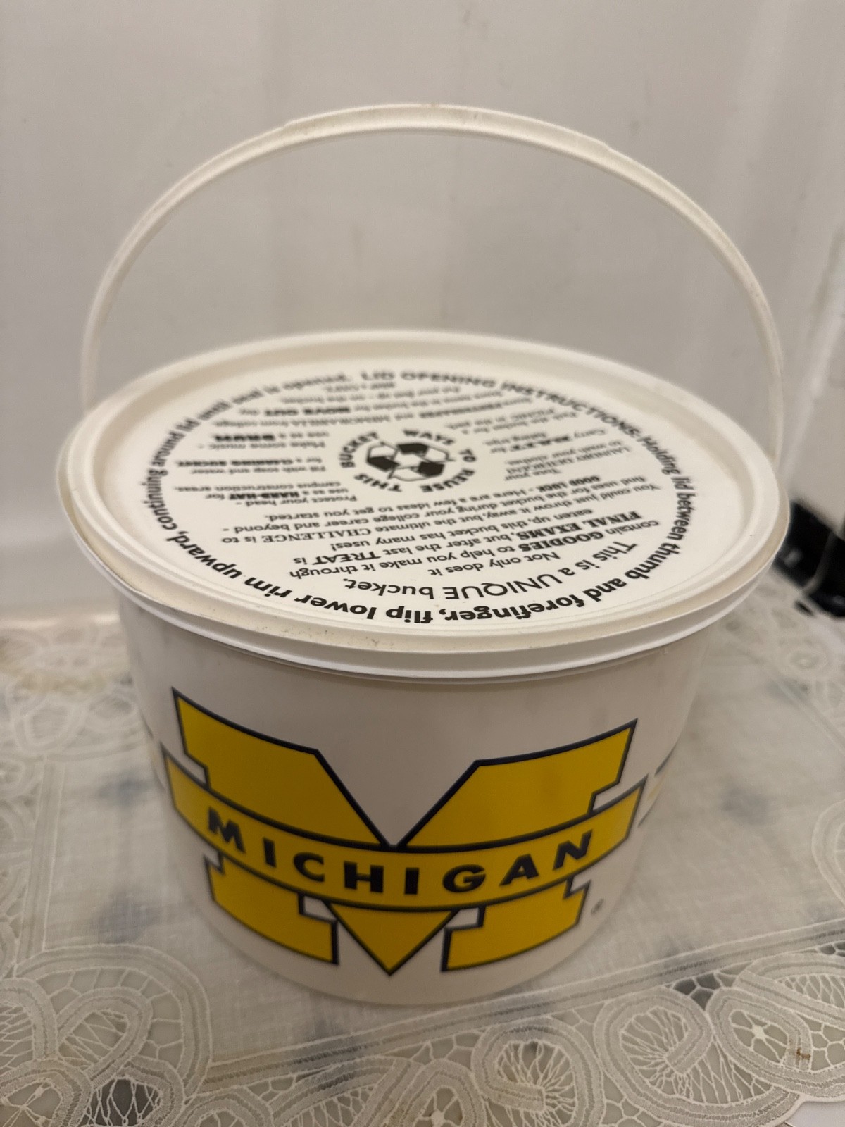 late 1990\'s University of Michigan Resident Hall Association Superfoss Bucket late 1990\'s University of Michigan Resident Hall Association Superfoss Bucket
