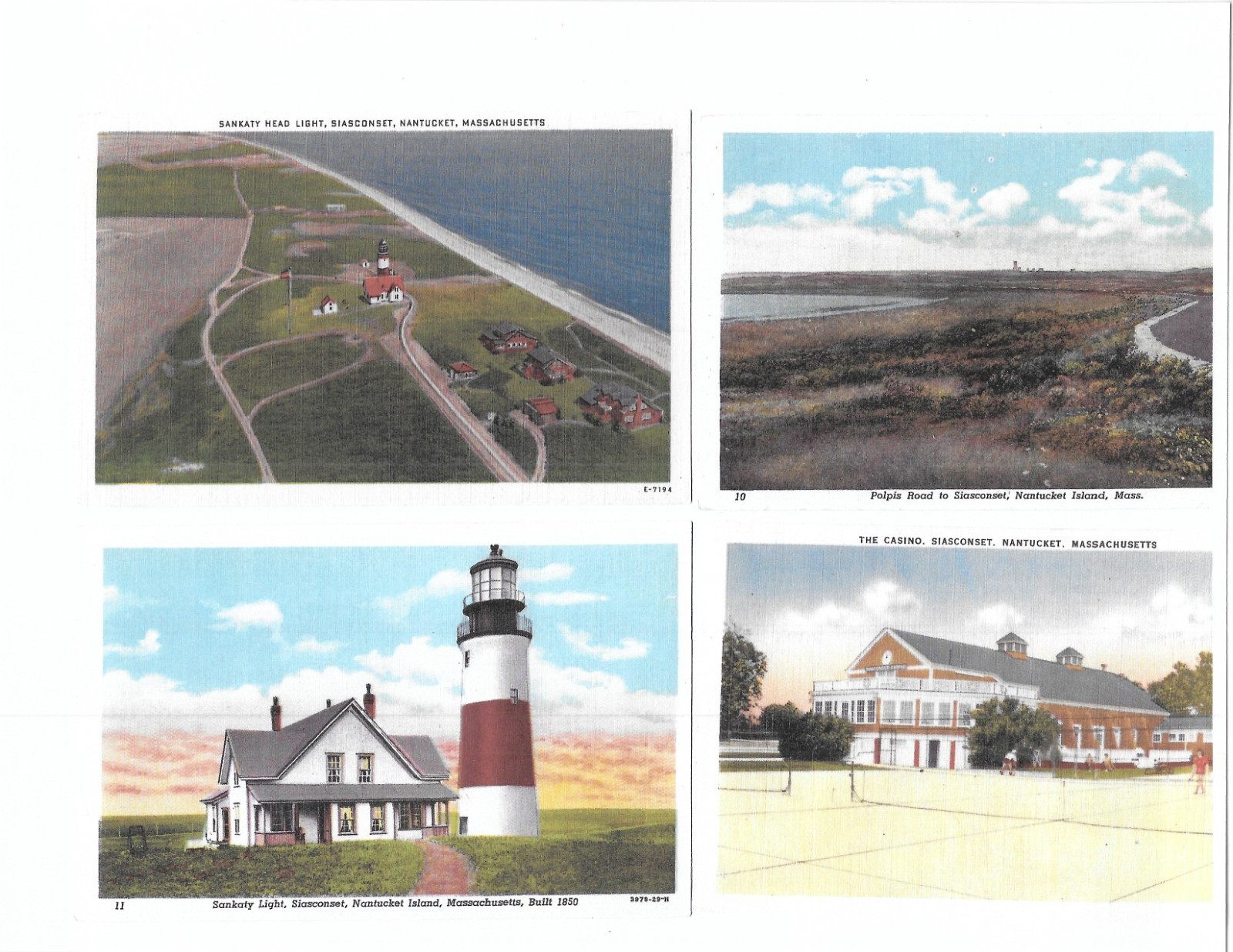 12 unused vintage postcards Nantucket Mass scenes 12 unused vintage postcards Nantucket Mass scenes