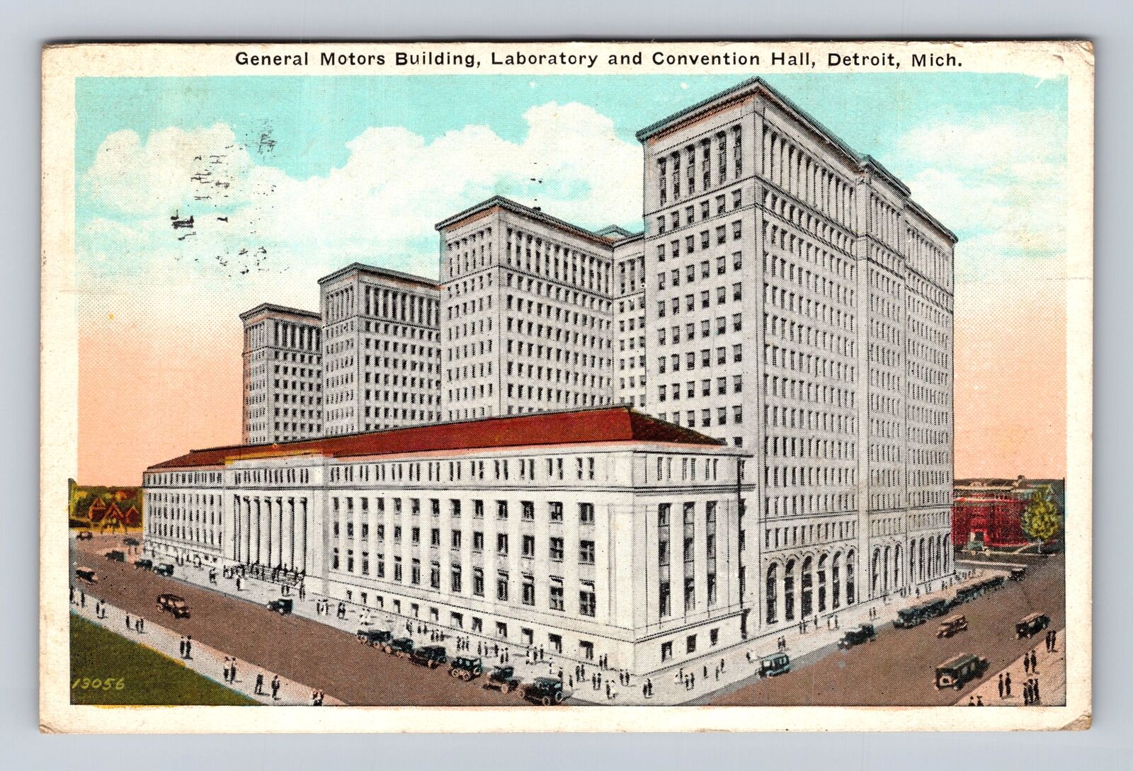 Detroit MI-Michigan, General Motors Building, Laboratory Vintage c1924 Postcard