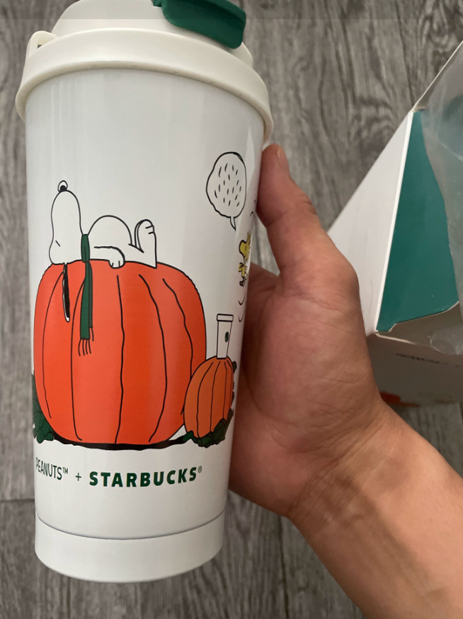 Starbucks Peanuts Snoopy Great Pumpkin Tumbler Stainless Steel Mug Halloween Starbucks Peanuts Snoopy Great Pumpkin Tumbler Stainless Steel Mug Halloween