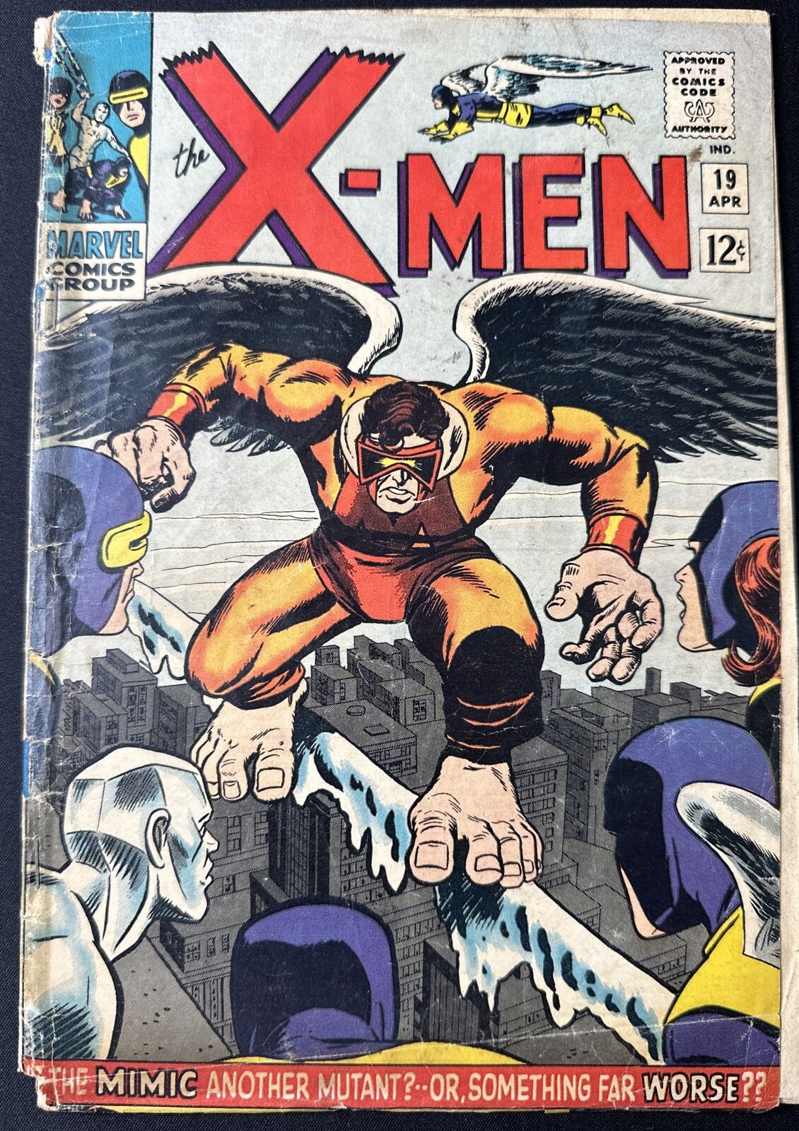 X-Men 19 VG 1st MIMIC Cyclops Beast Iceman Angel Marvel Girl 1966 Low Grade