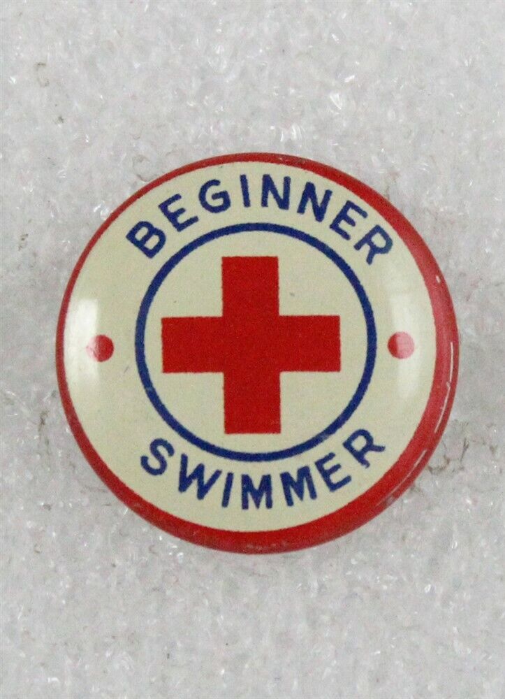 Red Cross: Beginner Swimmer, c.1955 campaign button 