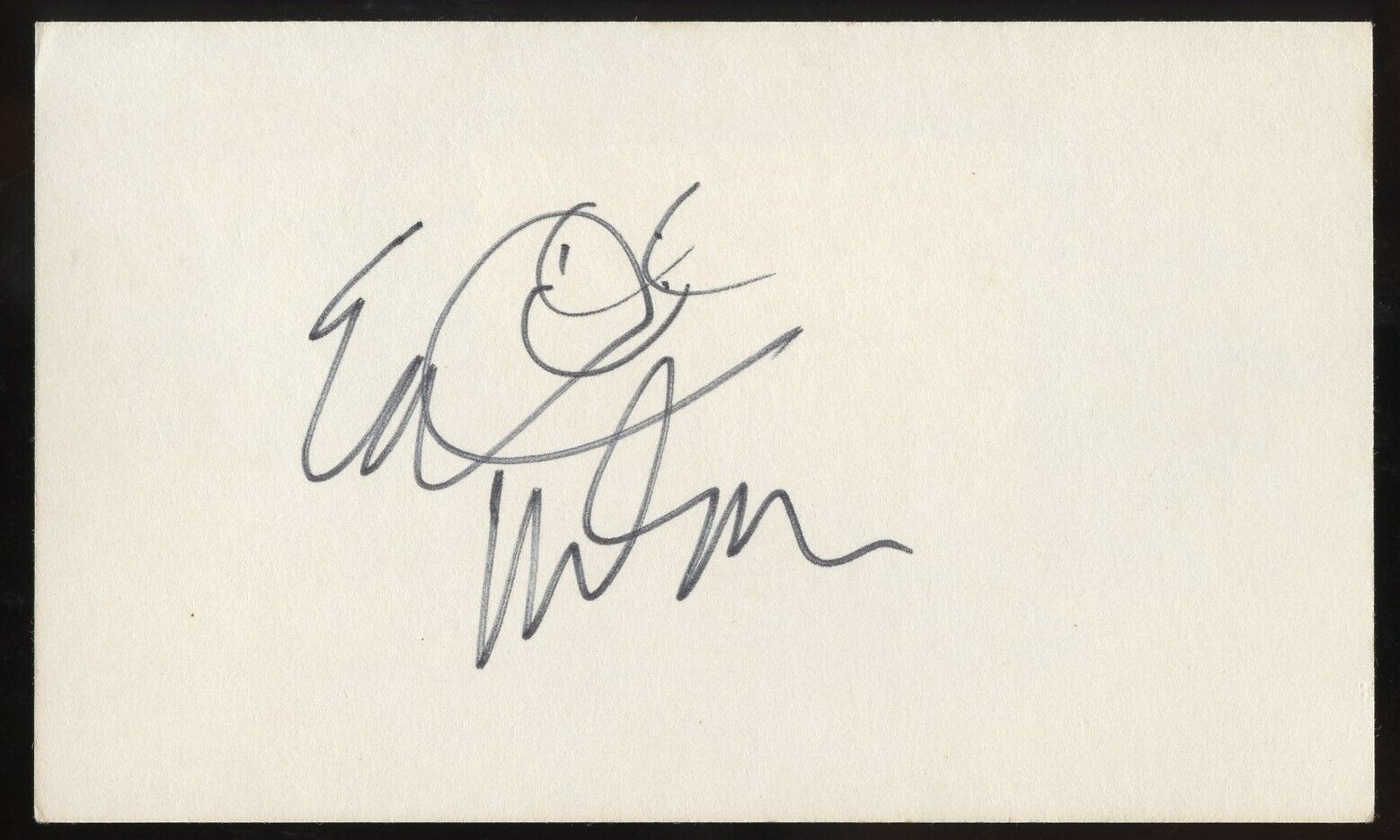 Earl Wilson d1987 signed autograph auto Vintage 3x5 Hollywood: Gossip Columnist
