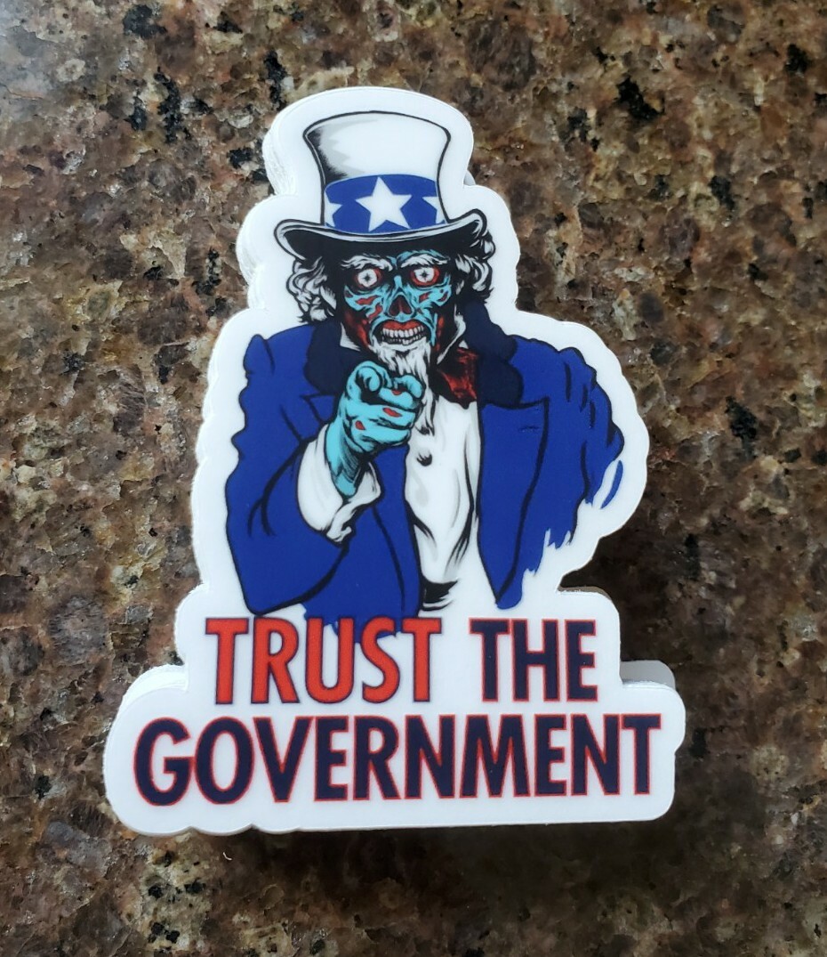 They Live Movie 🎥 Parody Funny Political Sticker Uncle Sam Anti Deep State 1984 They Live Movie 🎥 Parody Funny Political Sticker Uncle Sam Anti Deep State 1984