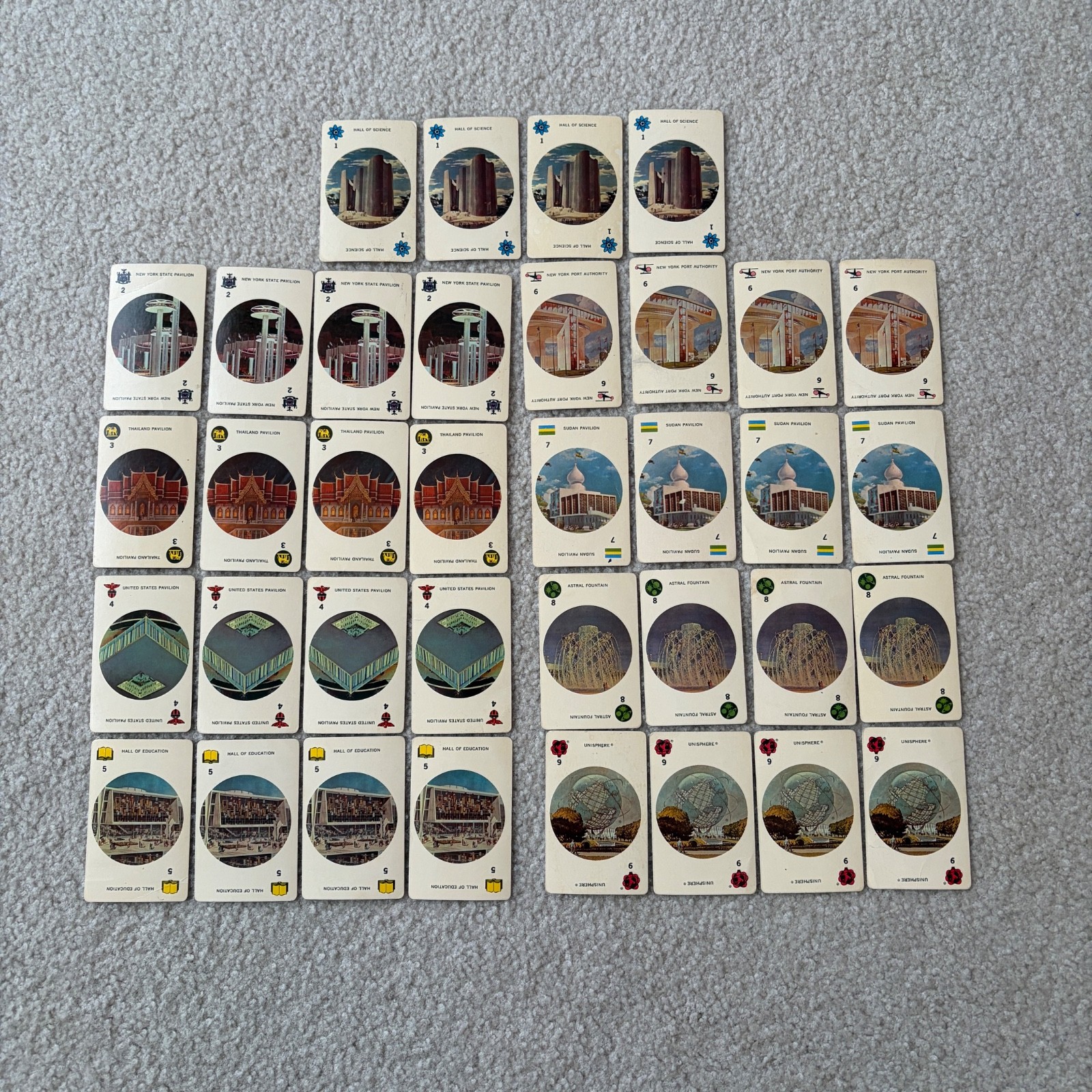 Vintage 1964-1965 New York World’s Fair Children’s Card Game ED-U-CARDS