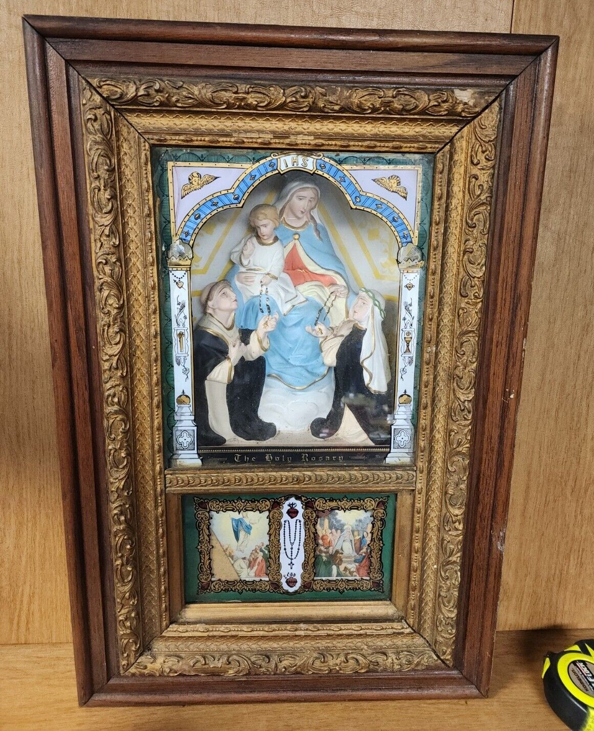 1912 Holy Rosary Mary Viaticum Catholic Stations Scroll Carpatho Rusyn Vitrine