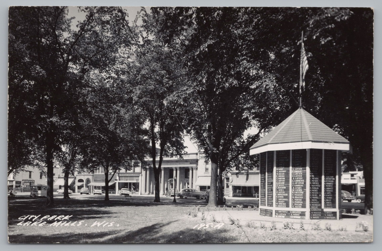 RPPC City Park, Lake Mills WI Wisconsin Real Photo Postcard 1954 RPPC City Park, Lake Mills WI Wisconsin Real Photo Postcard 1954
