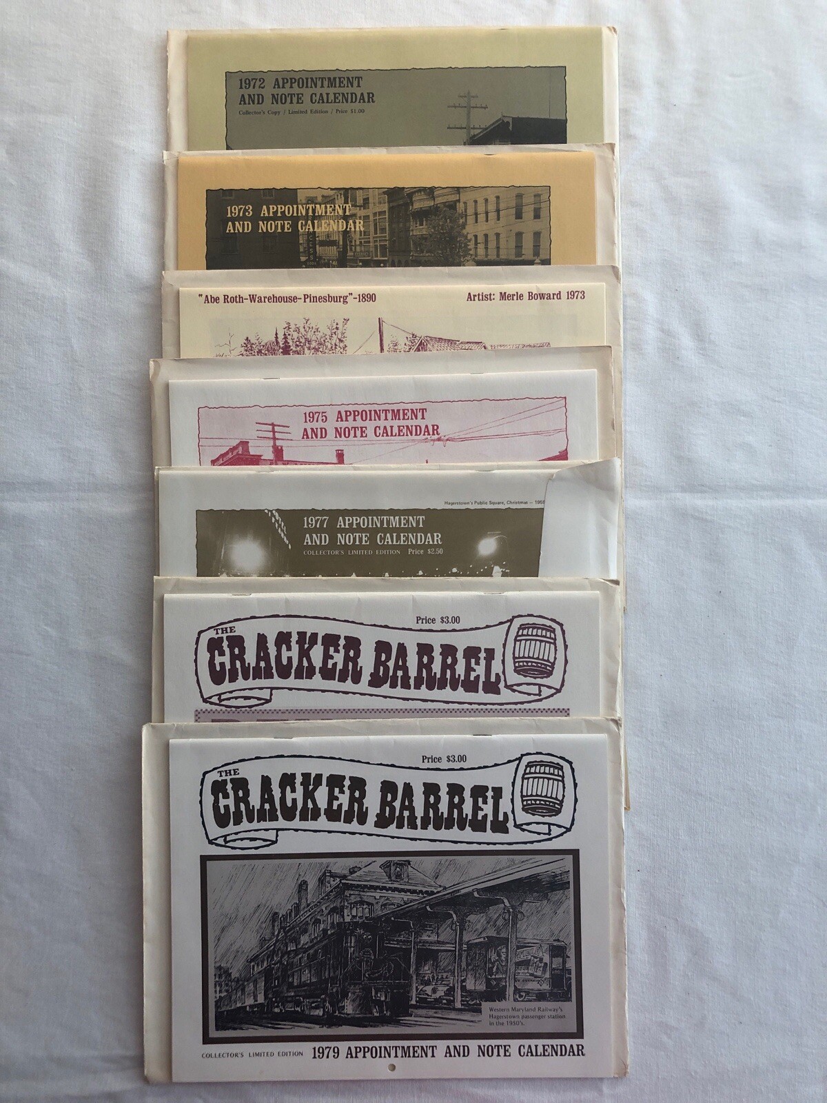 VTG HAGERSTOWN Md. 1970’s Cracker Barrel Appointment and Note Calendar Lot VTG HAGERSTOWN Md. 1970’s Cracker Barrel Appointment and Note Calendar Lot