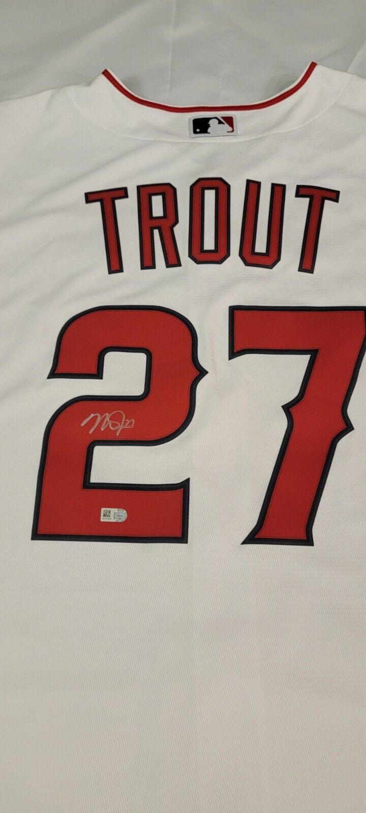 Mike Trout Autographed Los Angeles Angels Nike Baseball Jersey MLB COA
