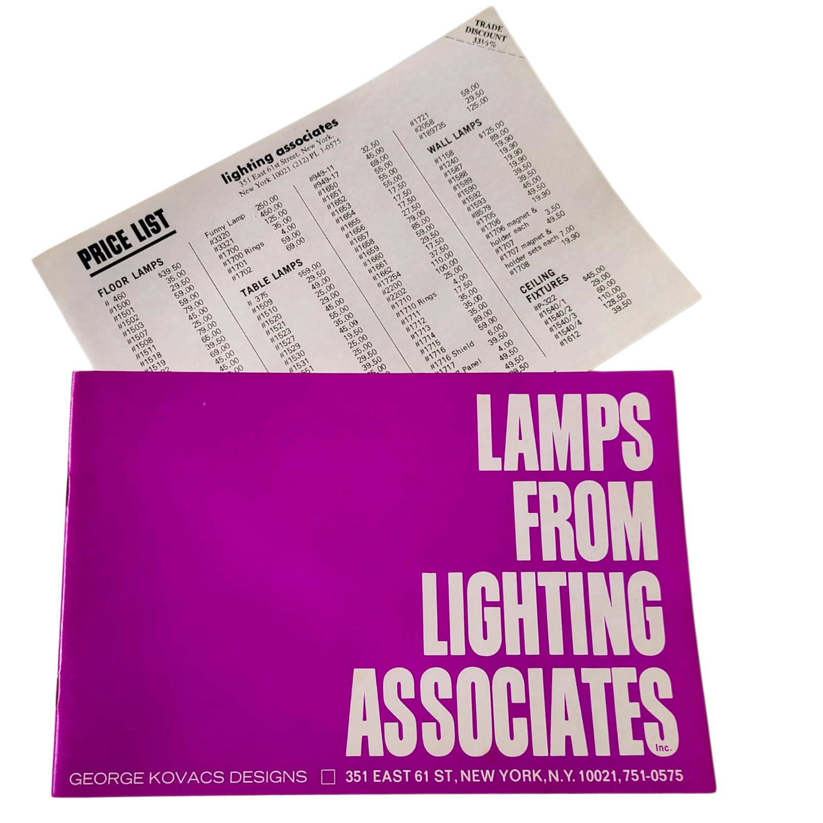 Vtg 60s MidCentury MCM Lighting Catalog Joe Colombo George Kovacs Lighting Assoc Vtg 60s MidCentury MCM Lighting Catalog Joe Colombo George Kovacs Lighting Assoc
