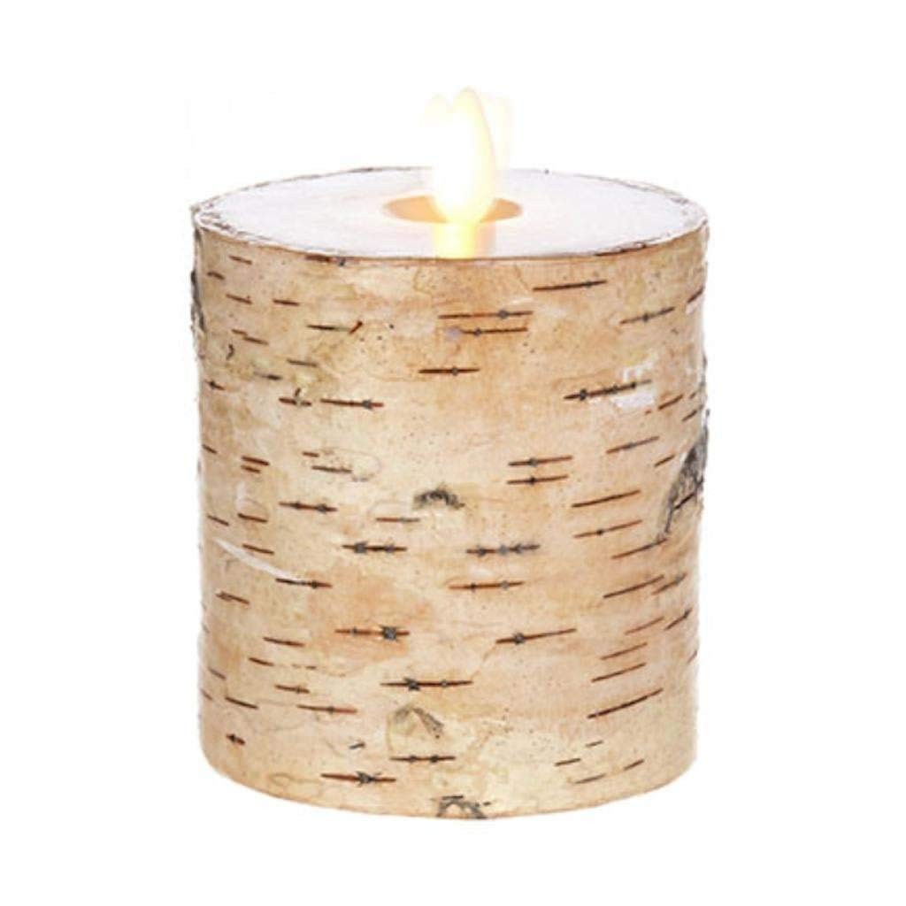 RAZ Imports Moving Flame LED Candle - Birch, 4.5 RAZ Imports Moving Flame LED Candle - Birch, 4.5