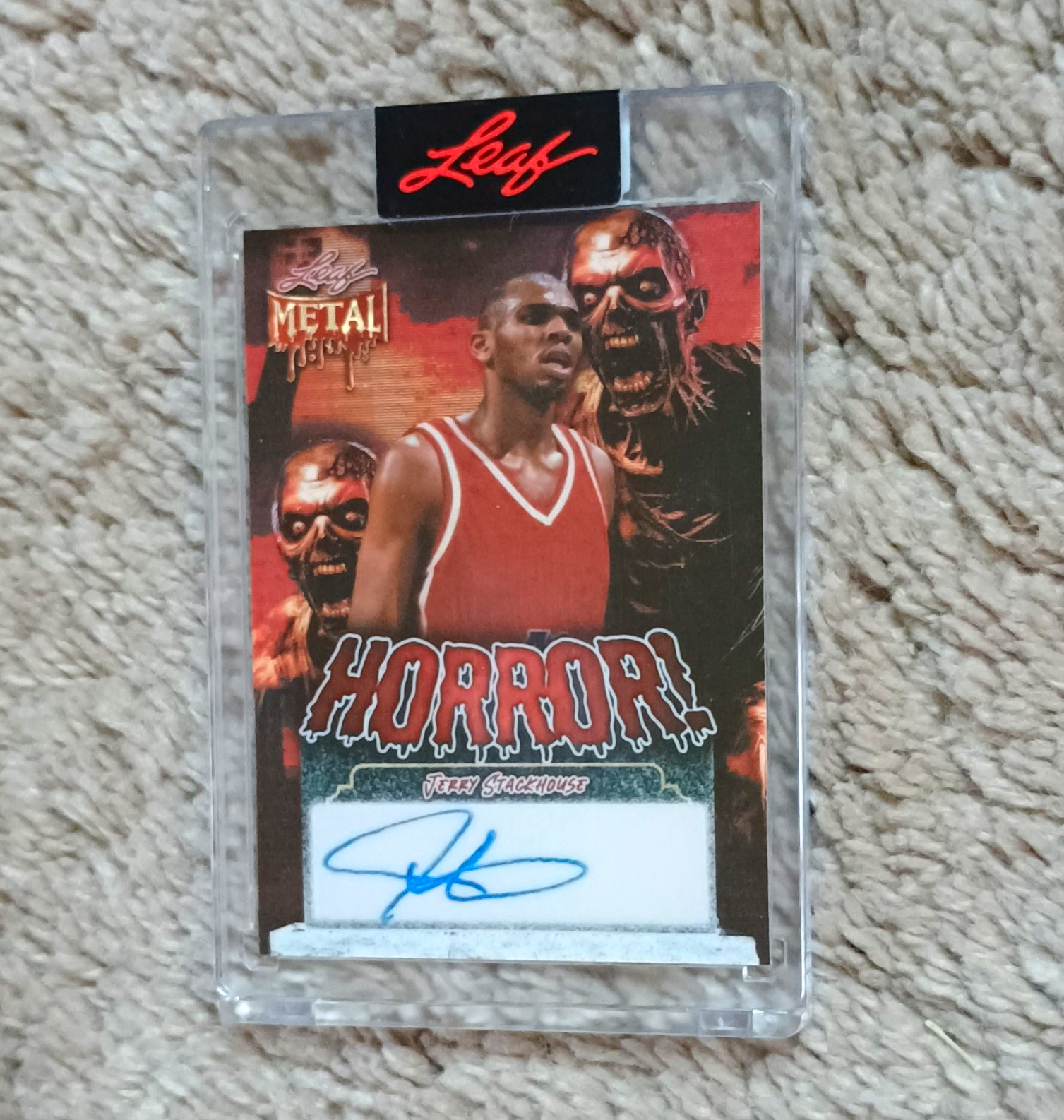 Leaf 2025 Leaf Metal Horror Jerry Stackhouse H-JS1 Autograph 1/1 Leaf 2025 Leaf Metal Horror Jerry Stackhouse H-JS1 Autograph 1/1