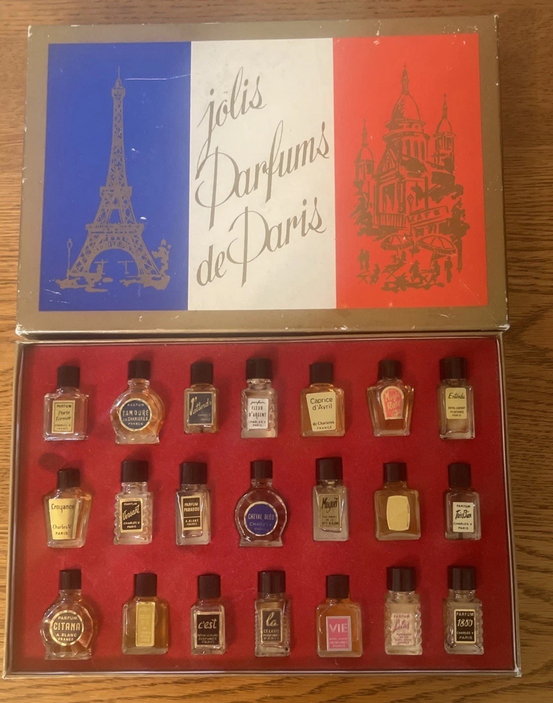 Vintage Jolie Parfums de Paris Box Set 21 Collectible Miniature Perfume Bottles Vintage Jolie Parfums de Paris Box Set 21 Collectible Miniature Perfume Bottles