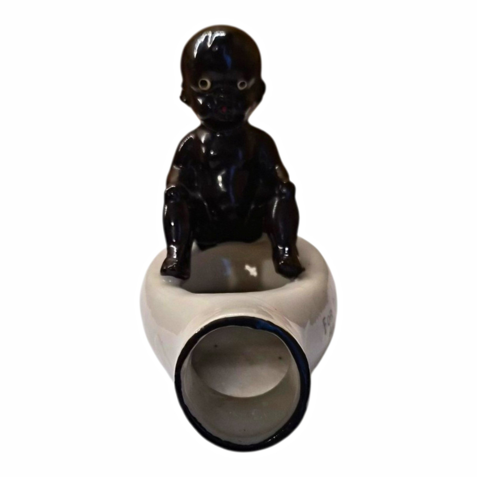 Vintage Japan For Old Butts and Ashes Figural Ceramic Novelty Ashtray Vintage Japan For Old Butts and Ashes Figural Ceramic Novelty Ashtray