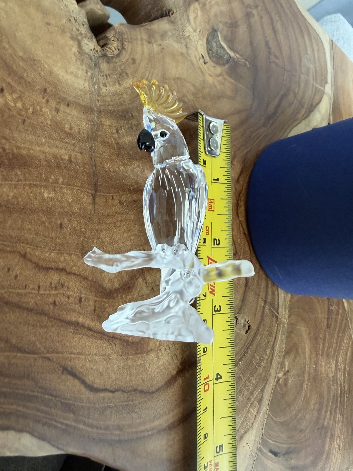 Retired Swarovski Crystal Cockatoo Bird Figurine 3.25