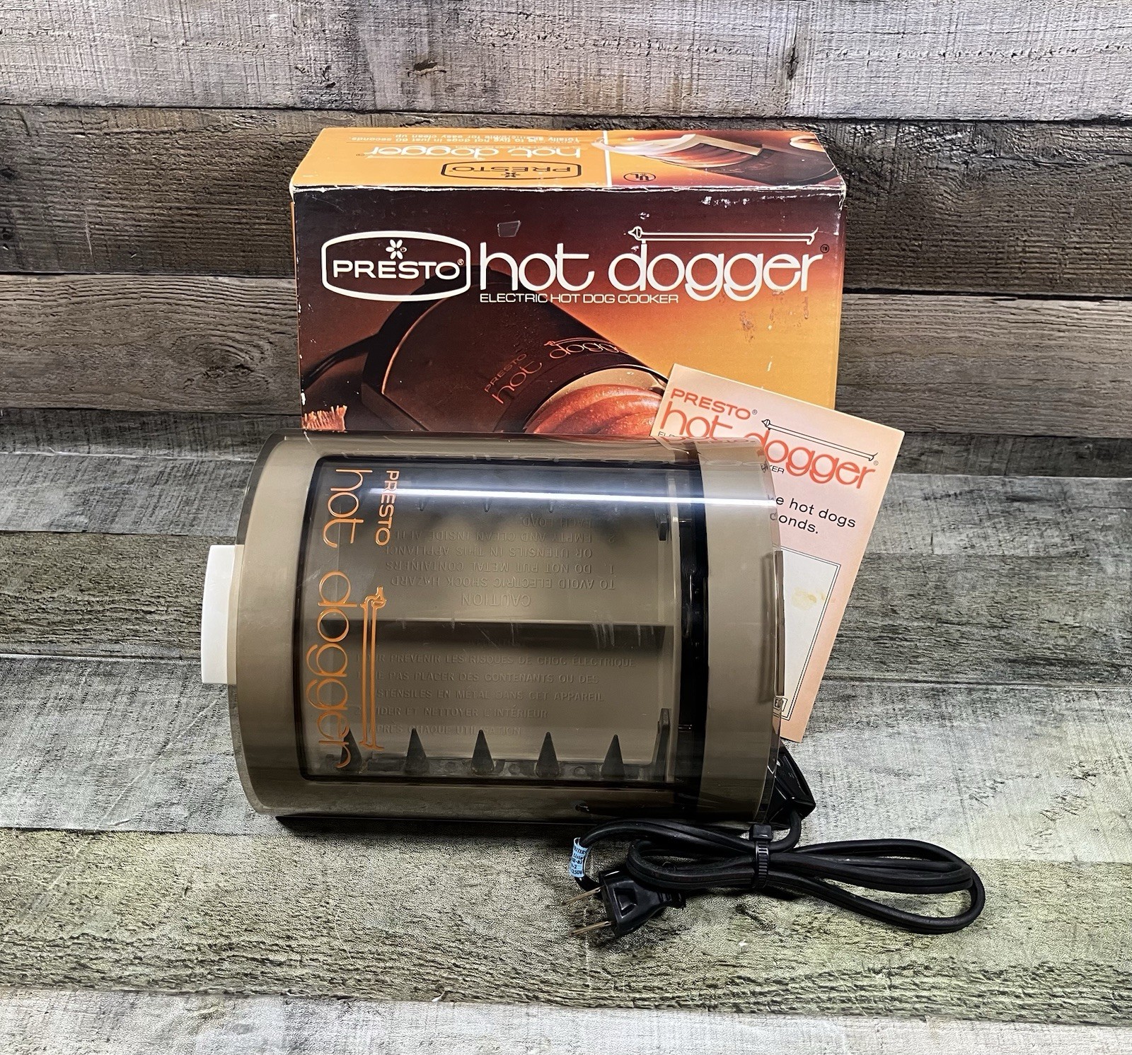 Presto Hot Dogger Vintage 1977 Hot Dog Cooker Model OI/HOTDI Tested Working Presto Hot Dogger Vintage 1977 Hot Dog Cooker Model OI/HOTDI Tested Working