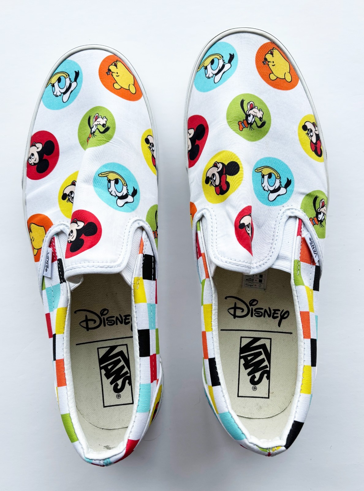 2022 Disney Parks 50th Mickey & Friends Vans Off The Wall Slip On Shoes Mens 12