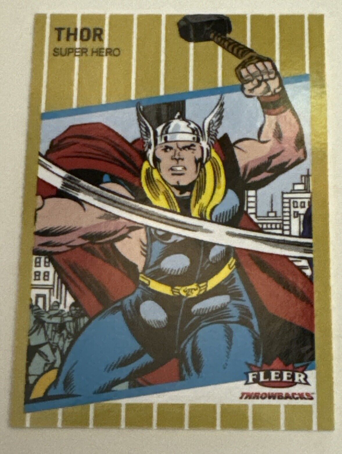 2023 Fleer Throwbacks \'89 Marvel Edition Glossy Gold Thor #21