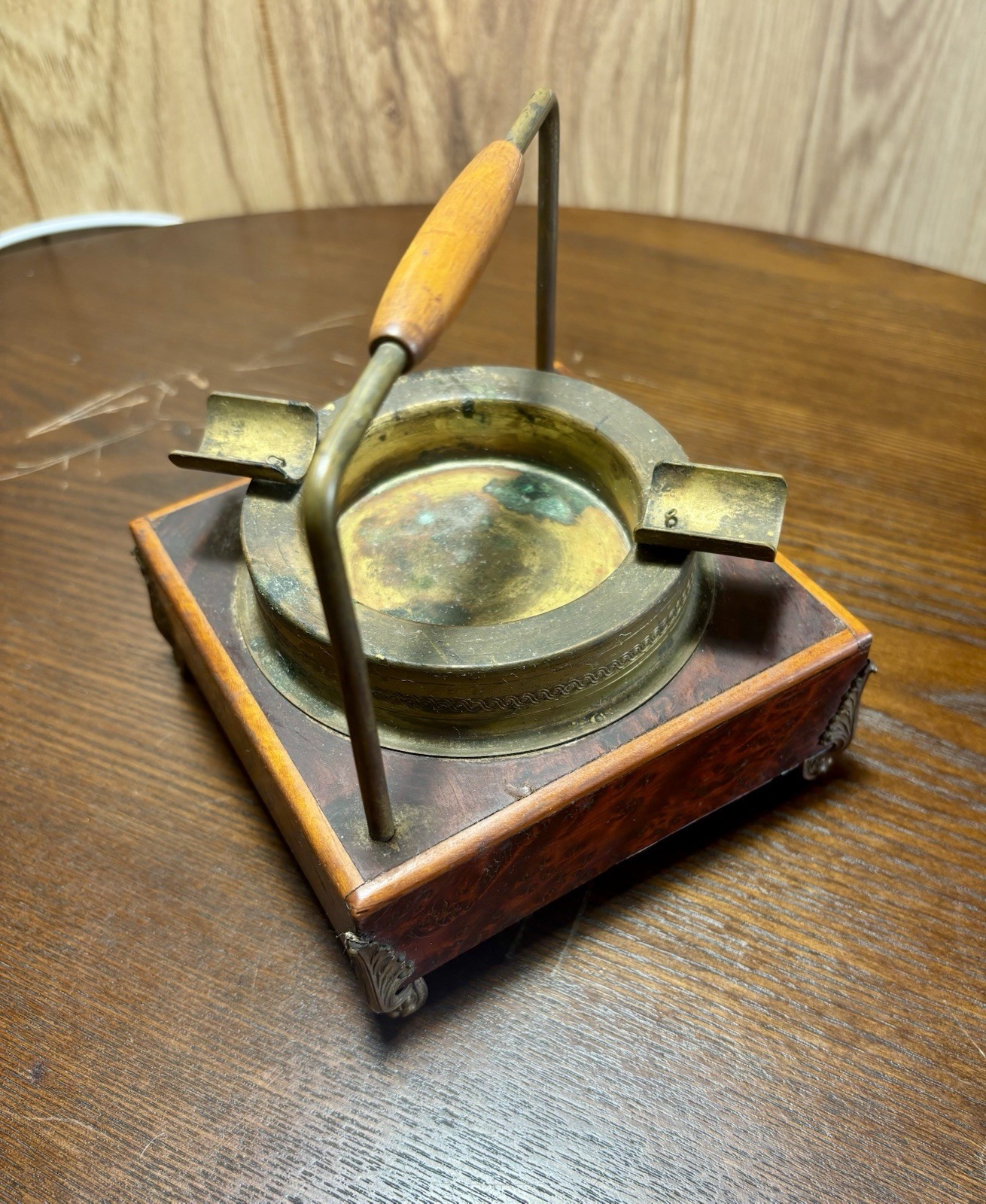 Antique French HP Paris Musical Ashtray Stand - 2 Airs.-