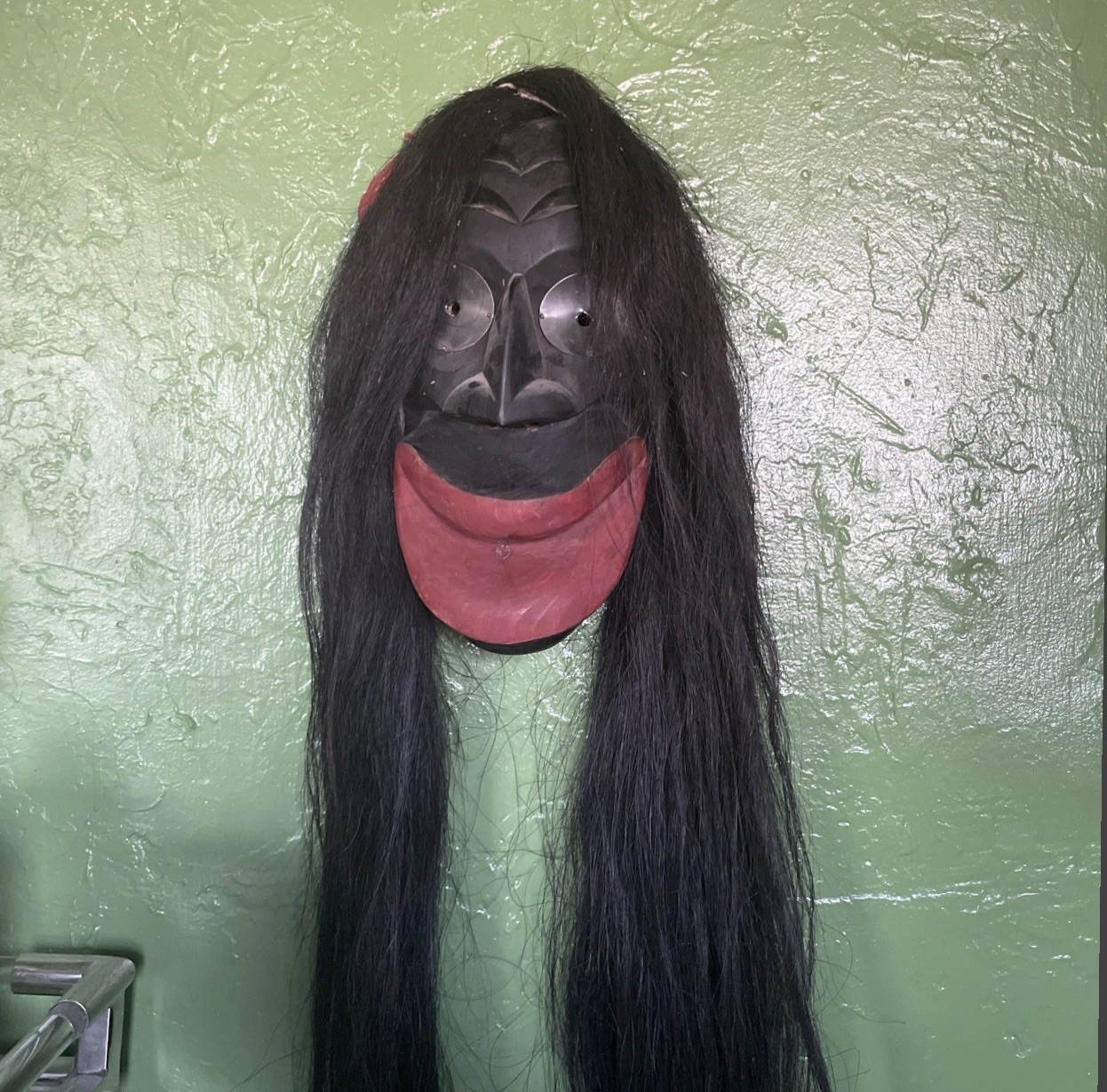 VTG False Face Mask Horsehair Carved “Hanging Lip” Iroquois See Cond. Provenance VTG False Face Mask Horsehair Carved “Hanging Lip” Iroquois See Cond. Provenance