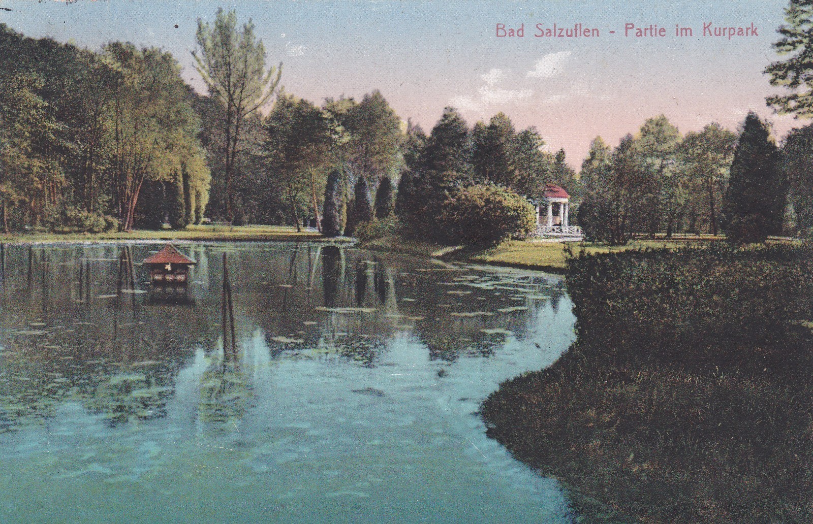 1933 Postcard German Reich Bad Salzuflen Lot in the Kurpark Panorama Landscape 1933 Postcard German Reich Bad Salzuflen Lot in the Kurpark Panorama Landscape