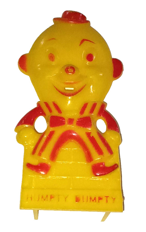 HTF Vtg MCM Rosen Rosbro Hard Plastic Humpty Dumpty Lollipop Sucker Candy Holder HTF Vtg MCM Rosen Rosbro Hard Plastic Humpty Dumpty Lollipop Sucker Candy Holder