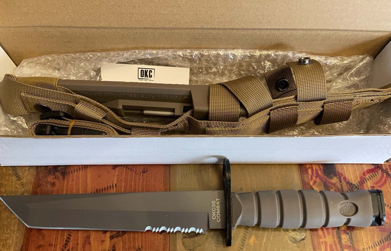 Ontario BAYONET OKC3S USMC Tan Combat 8 Ontario BAYONET OKC3S USMC Tan Combat 8
