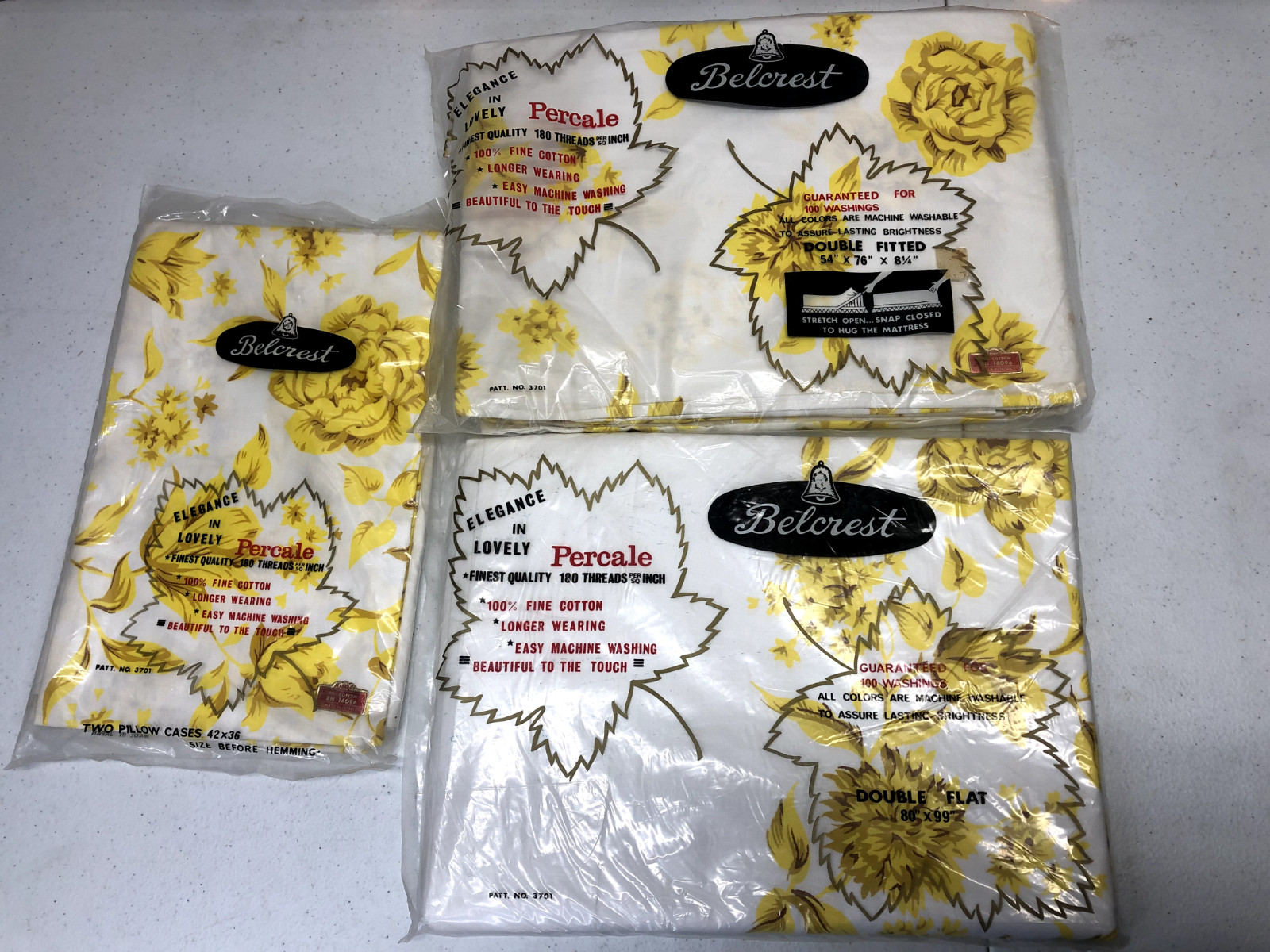 Belcrest Vintage Sheet Set Yellow White Double Bed Fitted Flat Pillow Cases Japa Belcrest Vintage Sheet Set Yellow White Double Bed Fitted Flat Pillow Cases Japa