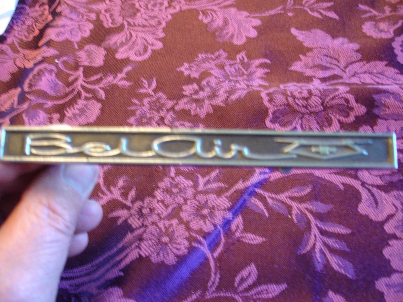 Vintage 1965-1966 Chevy Bel Air Glove Box Emblem Vintage 1965-1966 Chevy Bel Air Glove Box Emblem