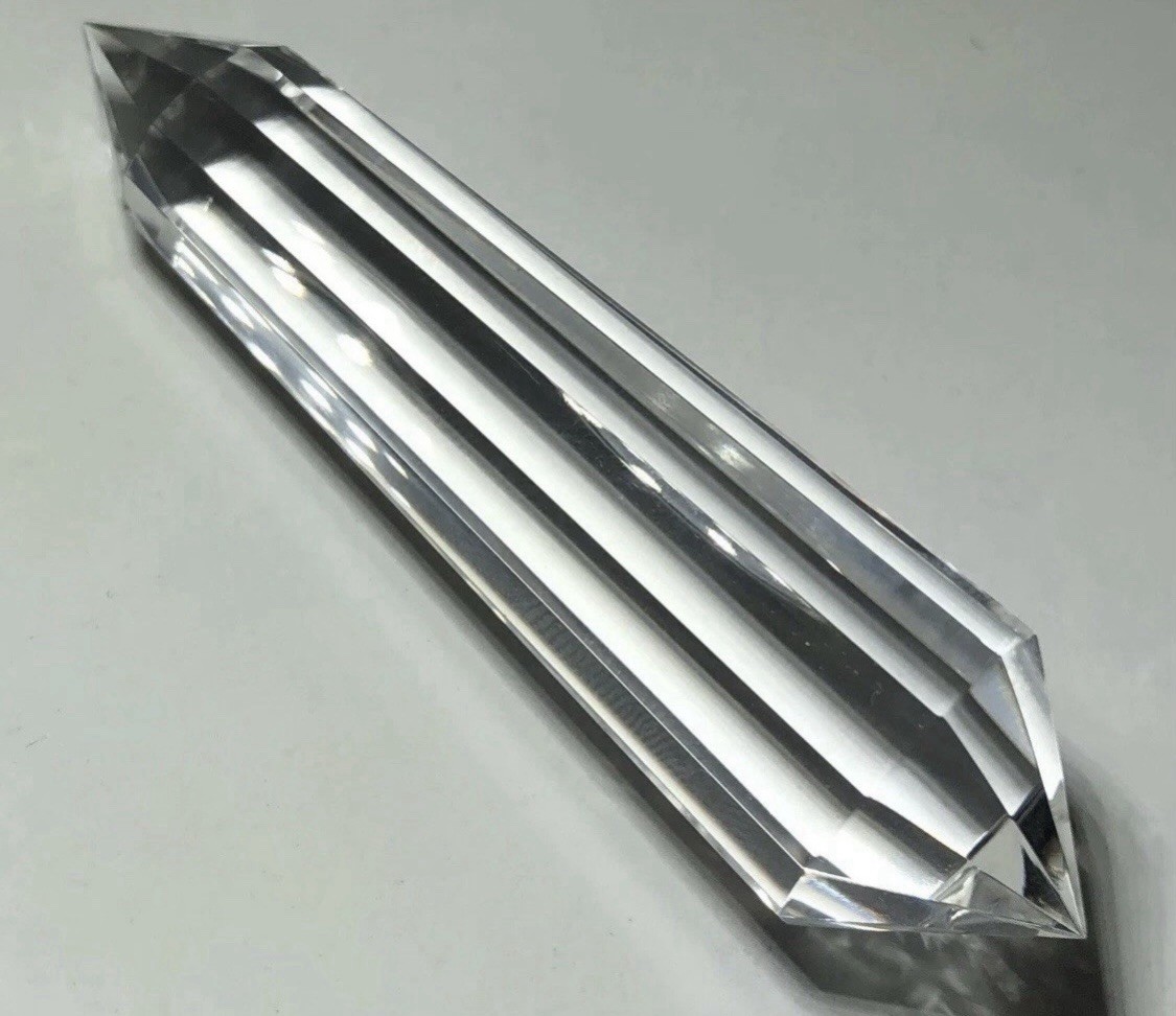 Large Breath Taking Natural Rare 12 Cut Vogel Quartz Crystal Point Raw Specimen
