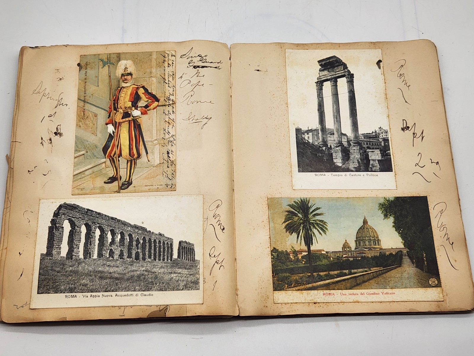 Antique Postcard Scrap Book Europe 1907 Antique Postcard Scrap Book Europe 1907