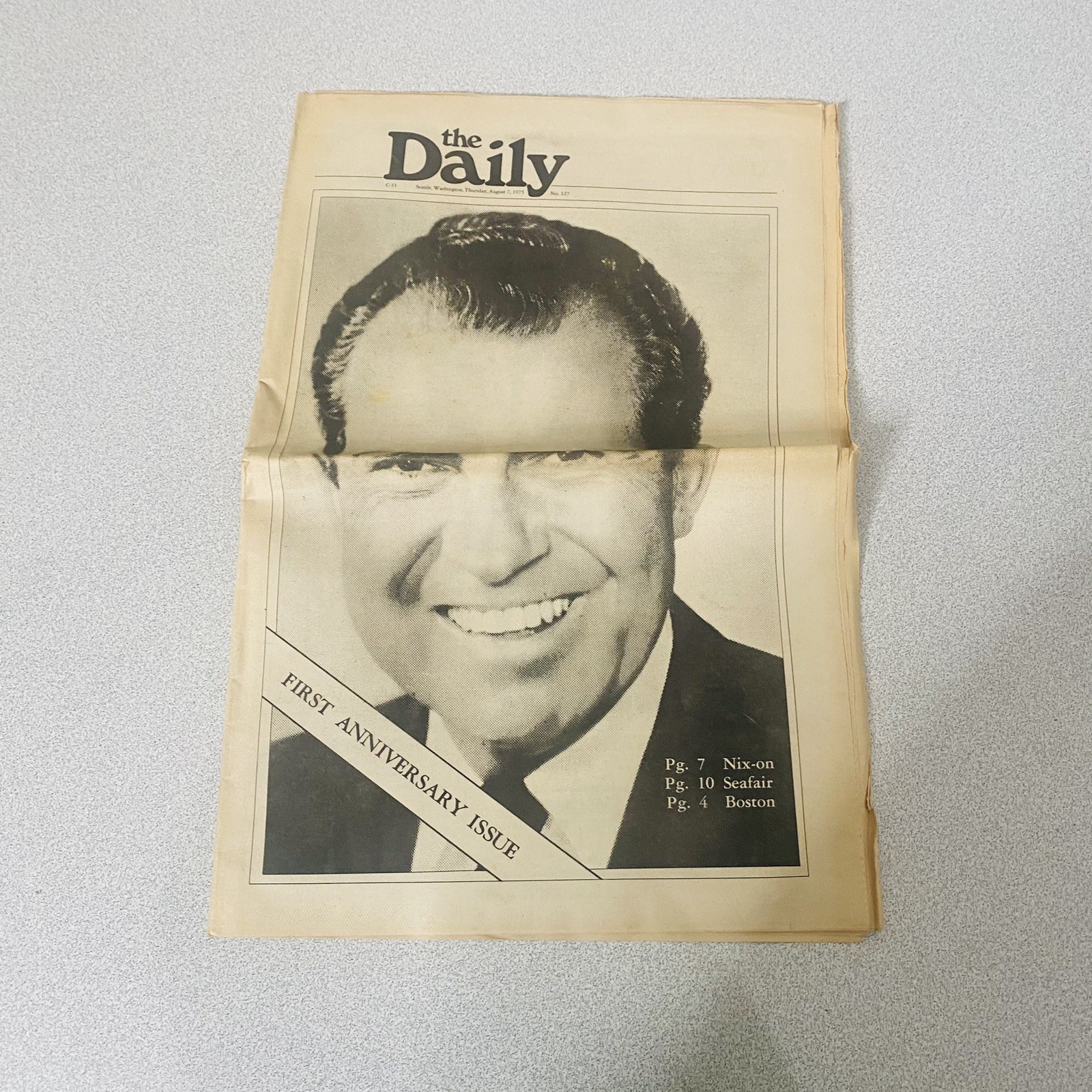 The Daily News Seattle WA August 1975 Vtg Nixon Nix-on 1st Anniversary Issue The Daily News Seattle WA August 1975 Vtg Nixon Nix-on 1st Anniversary Issue