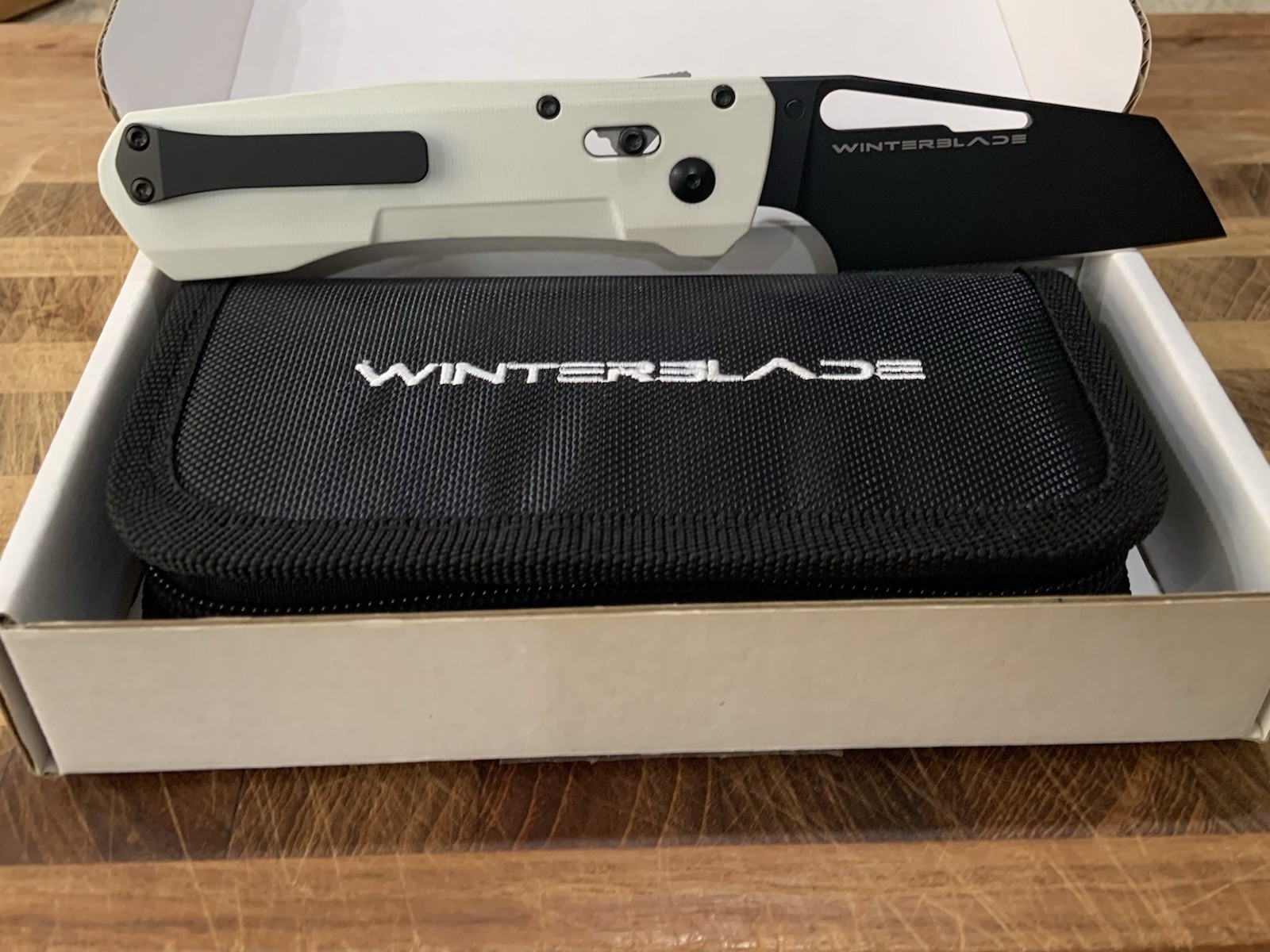 WinterBlade Co Severn White G10 Handles – Clean Condition Batch 2 14C28N Rare