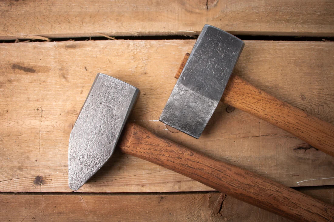 Blacksmith's cross peen hammer Straight Peen set of 2 pies, hand forged Hammer Blacksmith's cross peen hammer Straight Peen set of 2 pies, hand forged Hammer