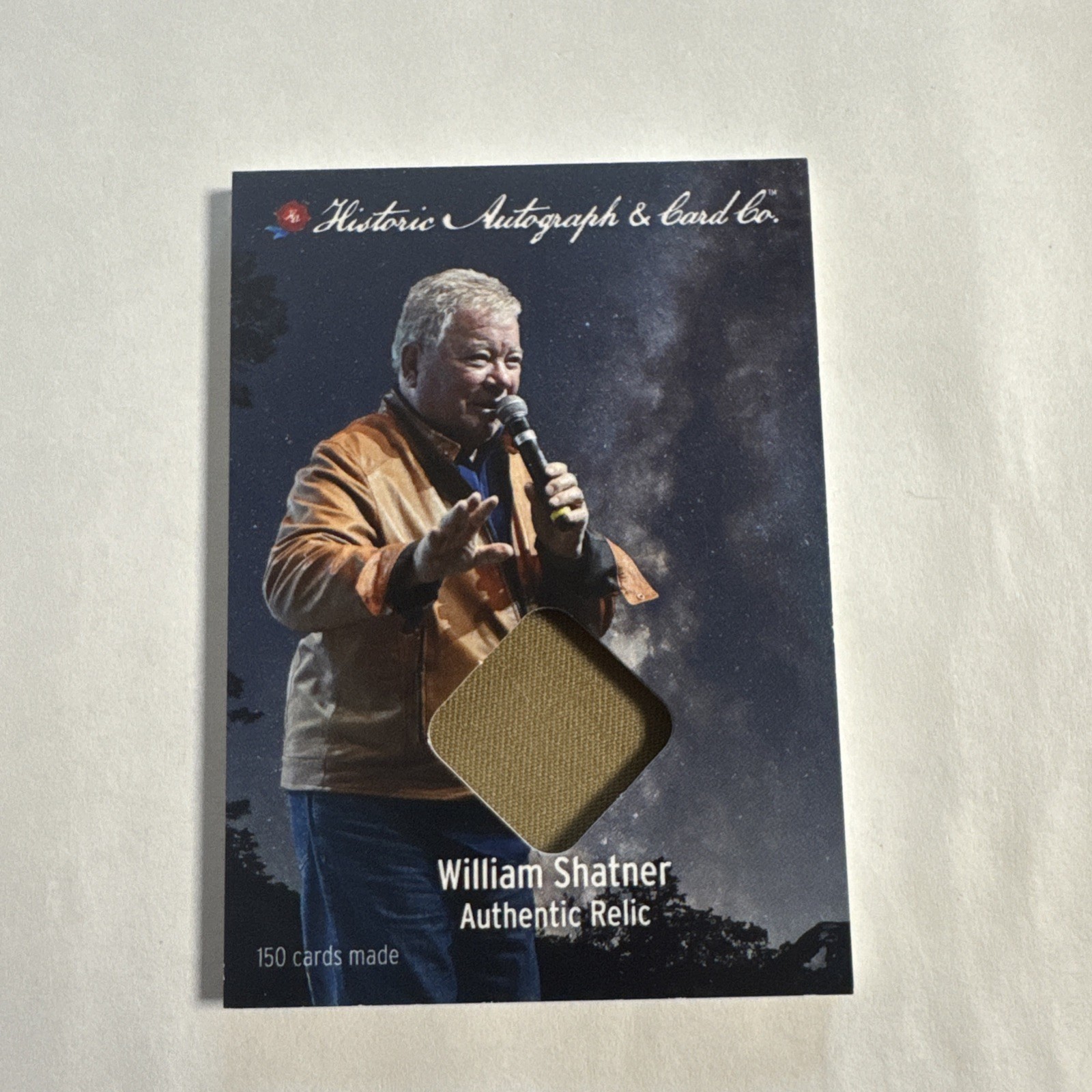 2026 Historic Autograph & Card William Shatner Relic - Super Rare - Suit Jacket 2026 Historic Autograph & Card William Shatner Relic - Super Rare - Suit Jacket
