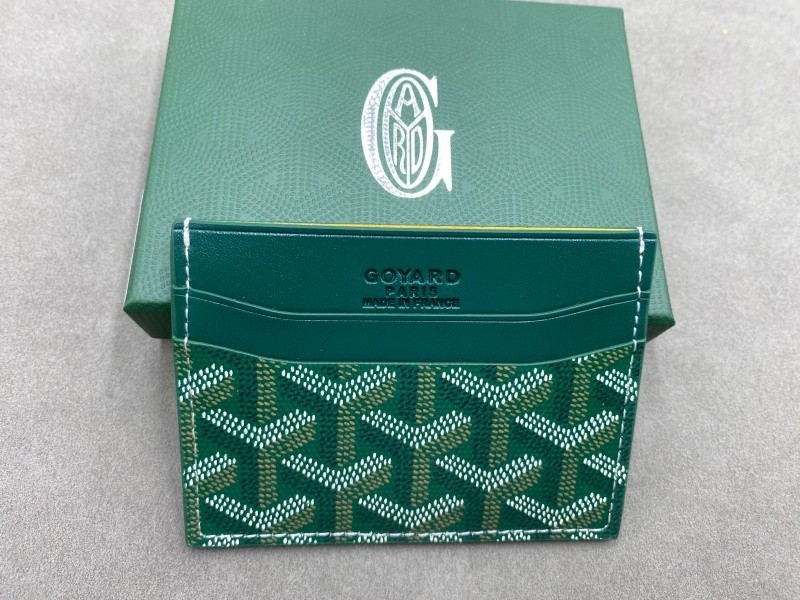 NEW-Men Card Holder Logo Green Wallet /with box NEW-Men Card Holder Logo Green Wallet /with box