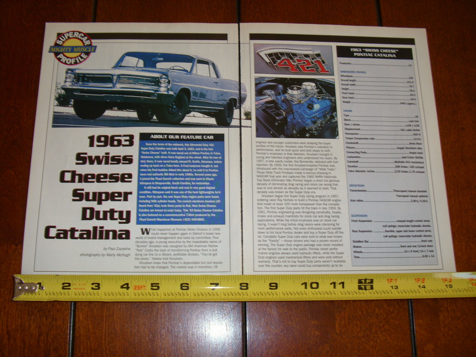 1963 PONTIAC SUPER DUTY CATALINA LIGHWEIGHT ORIGINAL 1997 ARTICLE 1963 PONTIAC SUPER DUTY CATALINA LIGHWEIGHT ORIGINAL 1997 ARTICLE