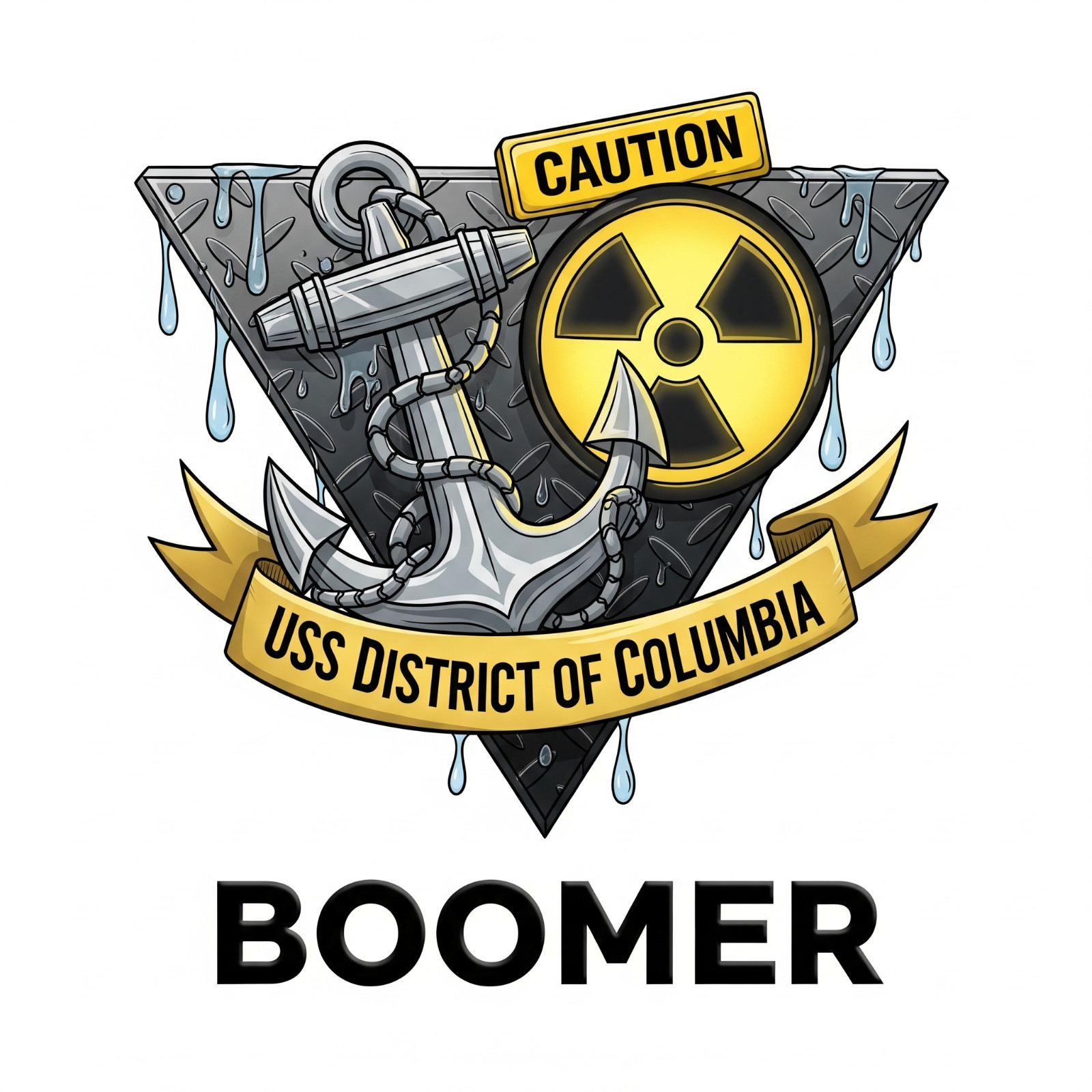 USS District Of Columbia Decal - USN SSBN Boomer Decal - 4\