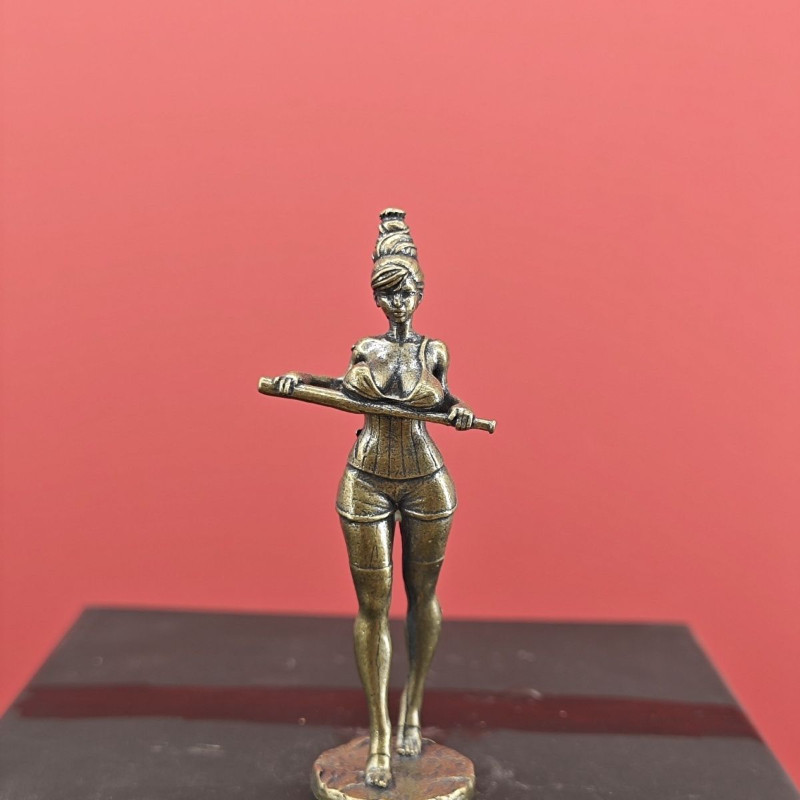 58mm Vintage Brass Female Figurine Hand Carved Art Sexy Plump Lady Statue Decor 58mm Vintage Brass Female Figurine Hand Carved Art Sexy Plump Lady Statue Decor