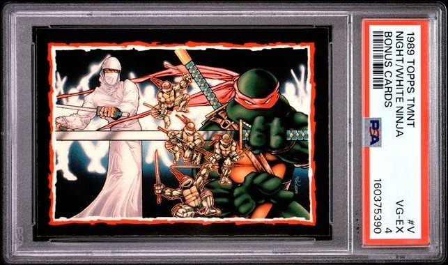 1989 Topps TMNT #V Night/White Ninja : Collector's Edition Bonus Cards PSA 4 1989 Topps TMNT #V Night/White Ninja : Collector's Edition Bonus Cards PSA 4