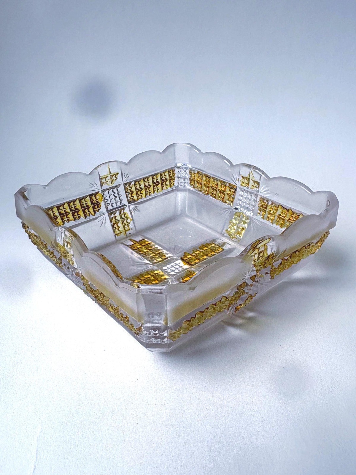 ANTIQUE 1898 Klondike Gold Rush Amberette Glass Bowl, EAPG ANTIQUE 1898 Klondike Gold Rush Amberette Glass Bowl, EAPG