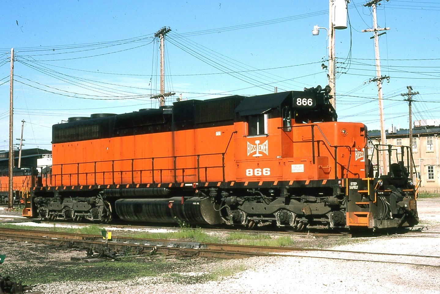 BESSEMER & LAKE ERIE SD38-3 #866 Greenville, PA 07/05/00 BESSEMER & LAKE ERIE SD38-3 #866 Greenville, PA 07/05/00