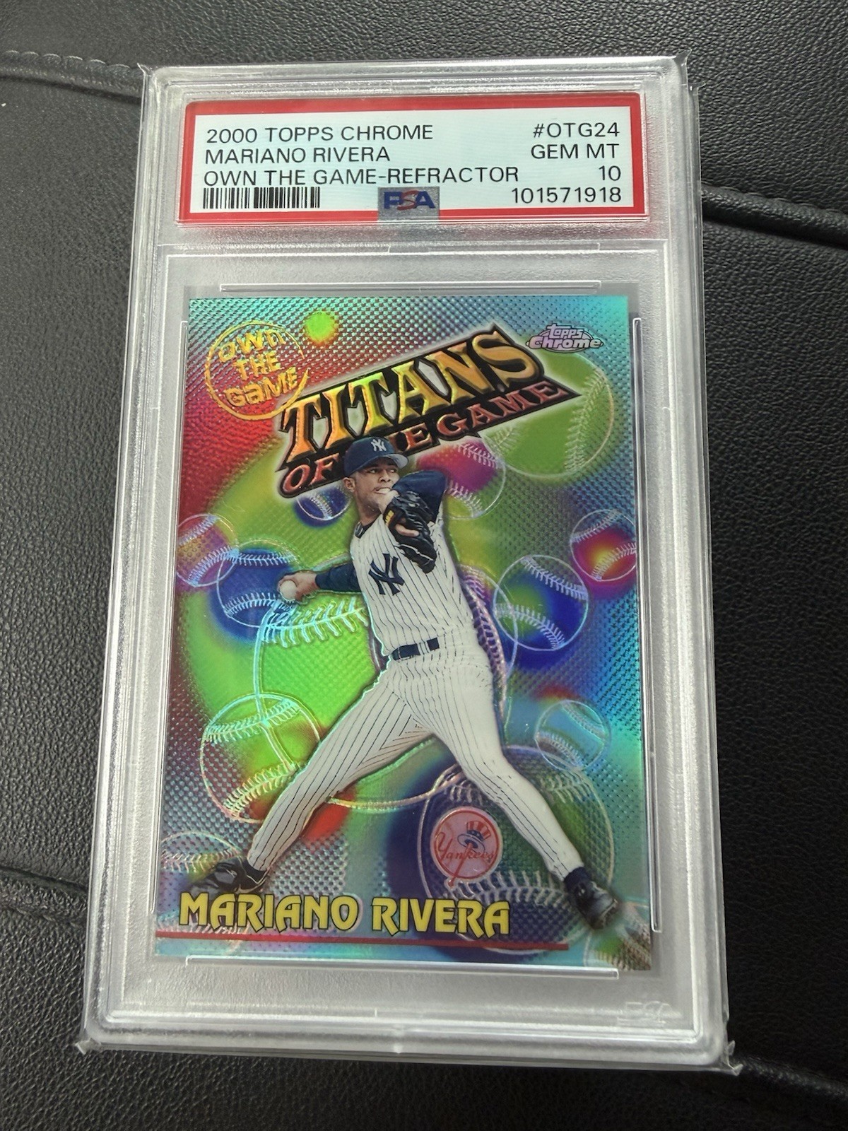 2000 TOPPS CHROME OWN THE GAME REFRACTOR #OTG24 MARIANO RIVERA PSA 10 2000 TOPPS CHROME OWN THE GAME REFRACTOR #OTG24 MARIANO RIVERA PSA 10