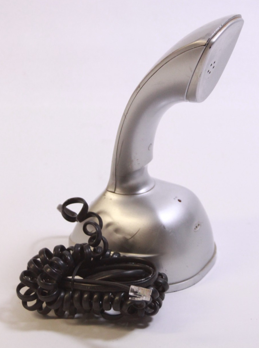 Eureka Phone Silver Cobra Style Retro Novelty Touch Tone Prop Kitsch TESTED Eureka Phone Silver Cobra Style Retro Novelty Touch Tone Prop Kitsch TESTED