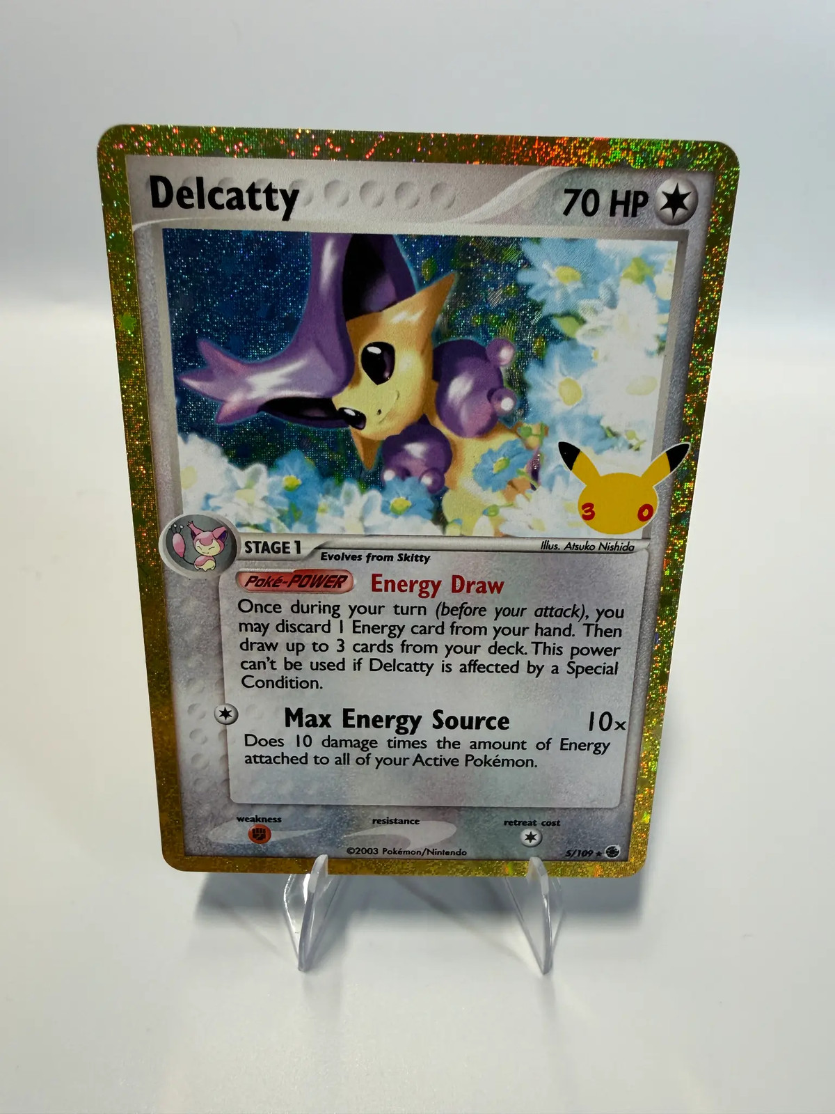 2003 Pokemon Delcatty #5/109 ex Ruby & Sapphire Holo 2003 Pokemon Delcatty #5/109 ex Ruby & Sapphire Holo
