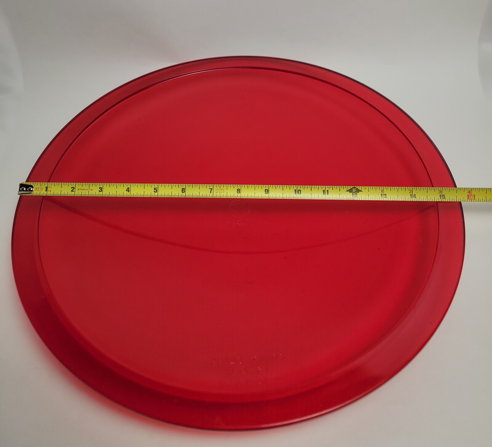 Huge Vintage GE 4830571 KGI Airport Rotating Beacon Red Glass Lens 15.75